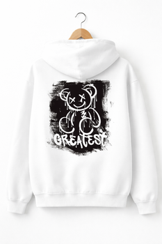 Чоловіче худі з принтом Greatest, Білий, S