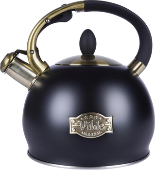 Чайник Vilde зі свистком сталевий чорний 3 л (5904316457075)