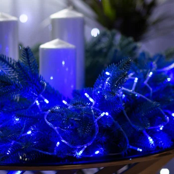 Гирлянда Нить 25м 500LED 220В Синий Динамический для елки и улицы