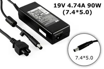 Блок питания для ноутбука HP 90W 19V 4.74A 7.4*5.0mm pin с кабелем питания (00-00006750)
