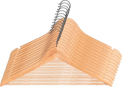 Набір вішалок для одягу Kadax 9500 дерев'яні 12 шт K296 (5902730385059)