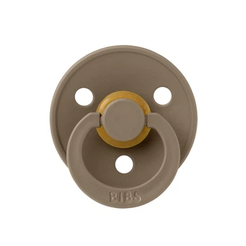 Пустушка BIBS 0-6 m Colour Latex Round (кругла) – Dark Oak