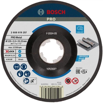 Отрезной диск Bosch PRO Metal 125х2.5x22.23 мм, X-Lock (2608619257)