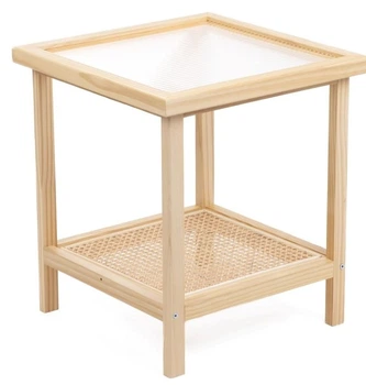 Stolik kawowy HOMLA SIDO ratanowy 45 x 45 x 50 cm (5904183869537)