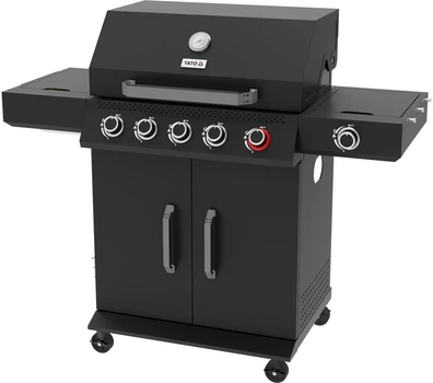 Gazowy grill YATO YG-20031 YAO 5+1 z szybą Czarny (5906083114427)