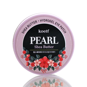 Гидрогелевые патчи с маслом ши и жемчужной пудрой Petitfee Pearl & Shea Butter Eye Patch KOELF 60 шт