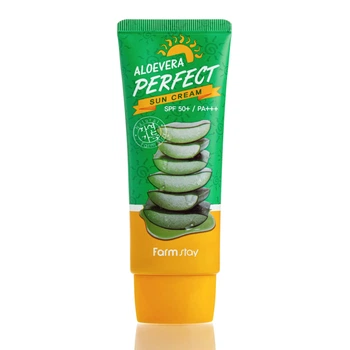 Солнцезащитный крем с экстактом алоэ вера FarmStay Aloevera Perfect Sun Cream SPF50+ PA+++ 70 мл