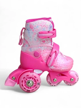 Детские раздвижные ролики для начинающих SP-Sport Sponge Roll 193 размер 31-34 Pink-Light Pink