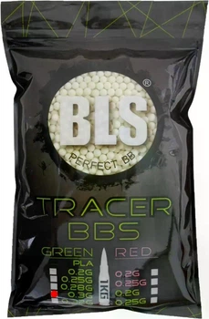 Страйкбольные шарики BLS Bio-Tracer Green 6 мм 0,30 г 2000шт