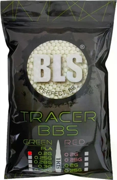 Страйкбольні кульки BLS Bio-Tracer Green 6 мм 0,20 г 2000шт