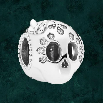 Срібна намистина шарм "Діамантовий череп" Pandora (Пандора) 797866CZ