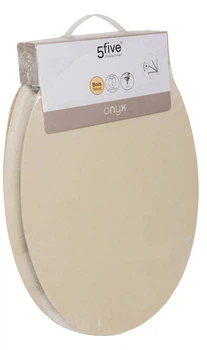 Deska sedesowa 5five Simply Smart cicho opadająca ONYX 37.5 x 49.9 x 5.2 cm Beżowa (3560232851315)