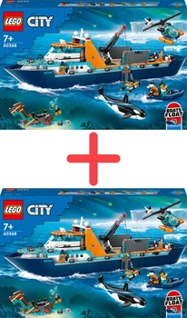 Набір конструкторів LEGO City Арктичний дослідницький корабель 815 деталей 2 шт (60368)