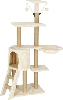 Кігтеточка для кота Springos з іграшкою 7-рівнева Кремова PA1041 (5907719457635)