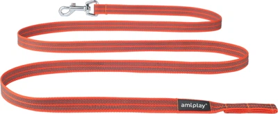 Тренувальний повідець для собак Amiplay Rubber без ручки L - XL 200 см Помаранчевий (5907563221666)