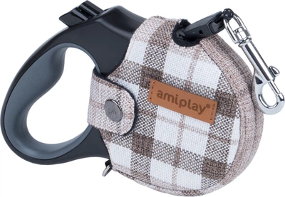 Smycz automatyczna dla psów Amiplay Infini z obudową London XL 500 cm Brązowa (5907563272071)