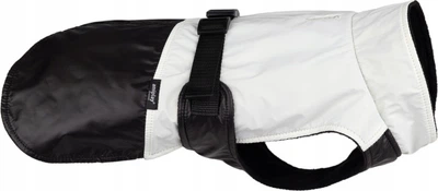 Kurtka-peleryna dla psów Amiplay Fluo fluorescencyjna 30 cm Biało-czarna (5907563316904)