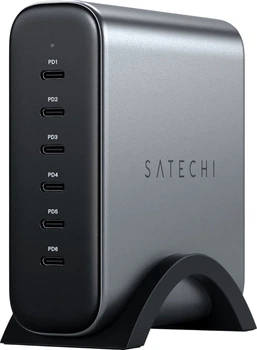 Зарядний пристрій Satechi GaN 200W 6 x USB-C Grey (ST-C200GM-EU)