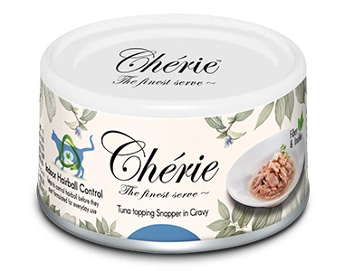 Вологий корм для котів Cherie Hairball Control Tuna & Snapper (тунець та окунь-луціан, виведення шерсті) 80 г