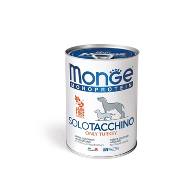 Вологий корм для собак Monge Monoprotein Dog Solo Turkey (паштет з індичкою) 400 г