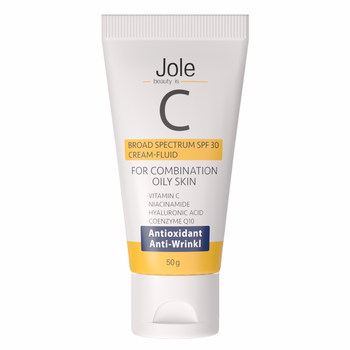 Сонцезахисний крем-флюїд для жирної та комбінованої шкіри Jole SPF 30 50 мл