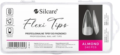 Zestaw sztucznych paznokci Silcare Flexi Tips Almond 240 szt (5902560570458)