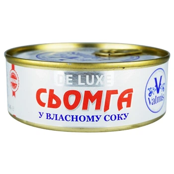 Сьомга Натуральна Valmis De Luxe у Власному Соку 240 г