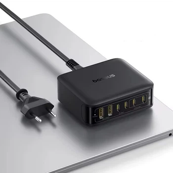 Сетевое зарядное устройство Baseus EnerFill FH21 Desktop Charging Station 4C+2U 120W Black