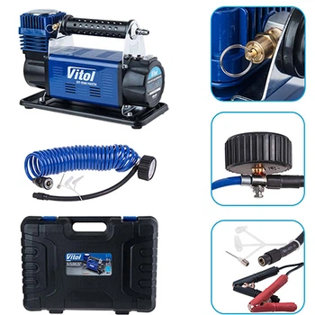Автомобільний компресор Vitol OFF ROAD MASTER 150psi 50Amp 160л шланг 7,5м Клемі (K-71)
