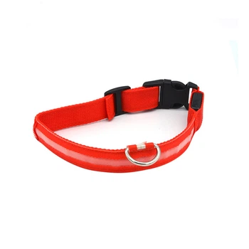 Світлодіодний Lesko Red XS LED нашийник USB світиться для собак та котів