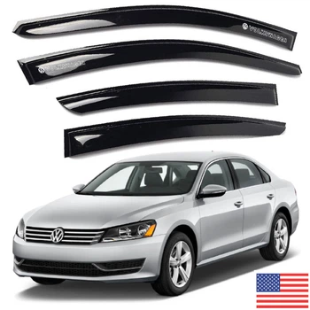 Дефлектори вікон вітровики Volkswagen Passat B7 NMS USA 2011-2017 Скотч 3M (Voron Glass) VV13411
