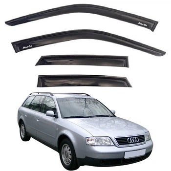 Дефлектори вікон ветровики Audi A6 (C5) Універсал 1997-2004 Скотч 3M Voron Glass