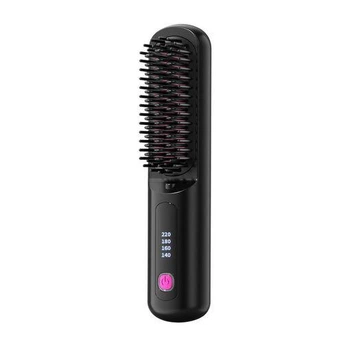 Бездротовий портативний випрямляч для волосся Brush чорний