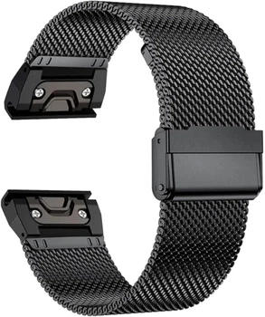 Ремінець ArmorStandart Flat Milanese для Garmin 26 mm Black (ARM85724)