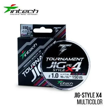 Шнур плетений Intech Tournament Jig Style PE X4 Multicolor 150m (0.8 (12lb / 5.44kg)) FS0649512
