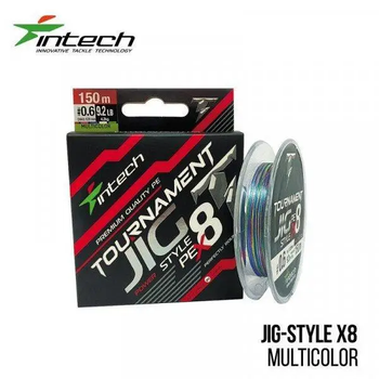 Шнур плетен Intech Tournament Jig Style PE X8 Multicolor 150m (0.6 (0.2lb / 4.2kg)) FS0649497