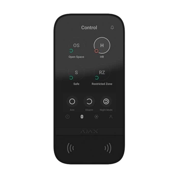 Клавіатура Ajax KeyPad TouchScreen black бездротова з сенсорним екраном (276268)