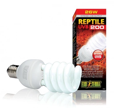 Лампа для рептилий Exo Terra Hagen Reptile UVB200 ультрафиолетовая 26W люминесцентная E27 Белый (PT2341)
