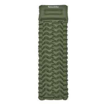 Матрац надувний одинарний Naturehike CNK2550WS019 (65 мм) з мішком для надування Зелений HDSYR_2199