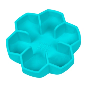 Миска для медленного кормления собак Collar WAUDOG Silicone 450 мл Голубой (Collar23532) (15695)