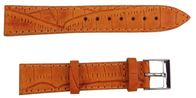 Ремешок для часов кожаный Mykhail Ikhtyar 18 мм Рыжий (S18-418S orange)