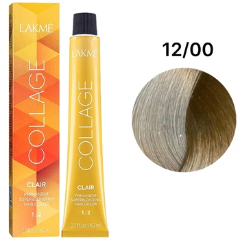Стійка фарба для волосся Lakme Collage Creme Hair Color 12/00 Суперосвітлюючий світло-білявий натуральний 60 мл