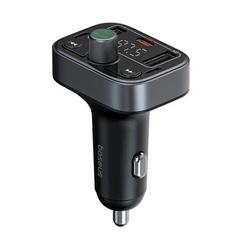 FM-модулятор Baseus T-Typed S-09 Series (Bluetooth / 2xUSB / MicroSD) Black