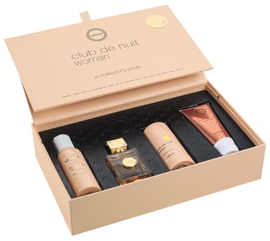 Zestaw dla kobiet Armaf Club de Nuit Woda perfumowana 30 ml + Mgiełka do włosów 55 ml + Dezodorant w sztyfcie 75 gr + Krem do rąk 50 ml (6294015175370)