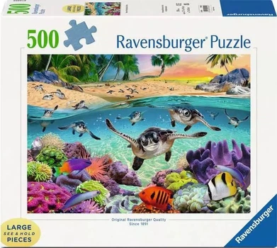 Пазл Ravensburger Race of the Baby Sea Turtles 500 елементів (4005556174560)