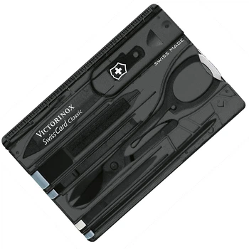 Набір Victorinox Swisscard (82х54х4мм, 10 функцій), чорний, блістер 0.7133.T3B1