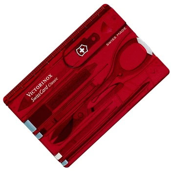 Набір Victorinox Swisscard (82х54х4мм, 10 функцій), червоний, блістер 0.7100.TB1