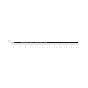 Пензель синтетика кругла TERRA 1608R №0 довга ручка ROSA