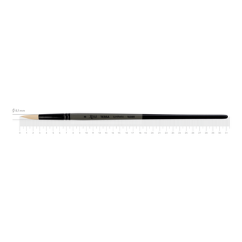 Пензель синтетика кругла TERRA 1608R №8 довга ручка ROSA