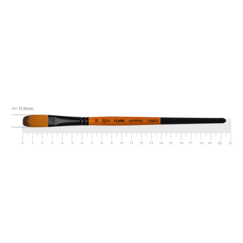 Пензель синтетика овальна FLAME 1368FR №12 коротка ручка ROSA
